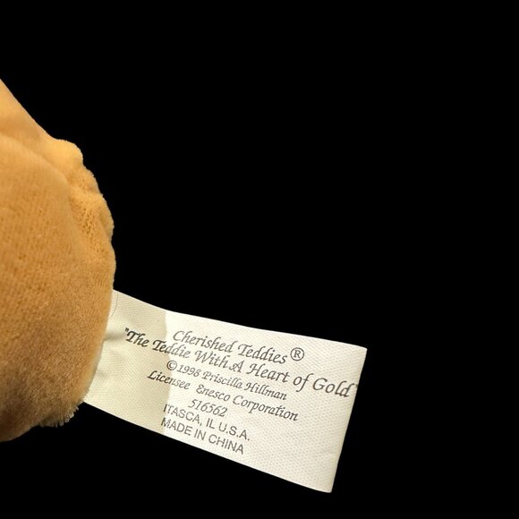 Vintage Cherished Teddies "Jacki" Plush Teddy Bear with Bow, Stuffed Animal - Picture 7 of 7